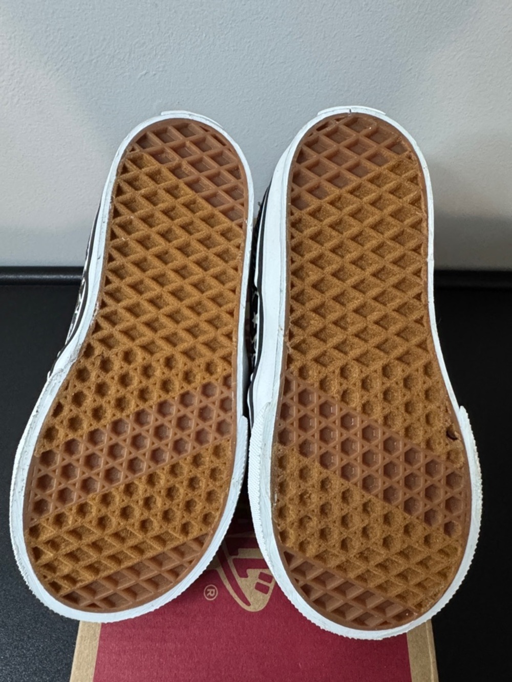 Vans Brooklyn Ls V Stars Black Canvas Velcro Sneakers Toddler Size 8 New NIB - Picture 10 of 11